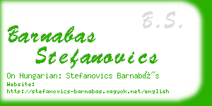 barnabas stefanovics business card